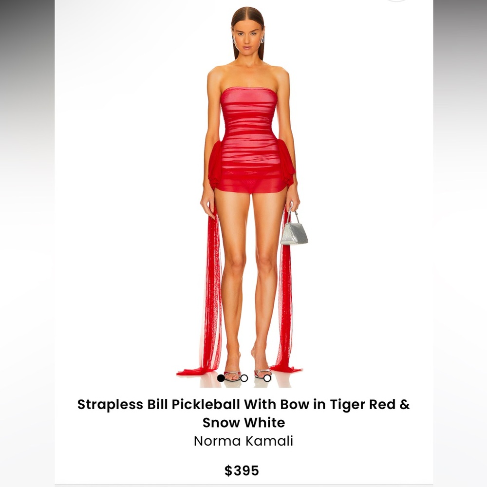 Norma Kamali Bill Pickleball Dress-Tiger red